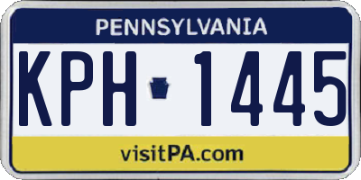 PA license plate KPH1445