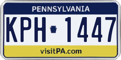 PA license plate KPH1447