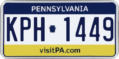 PA license plate KPH1449