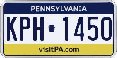 PA license plate KPH1450