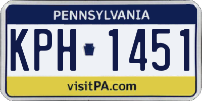 PA license plate KPH1451