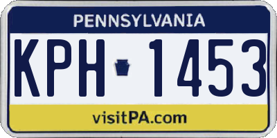 PA license plate KPH1453