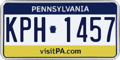 PA license plate KPH1457