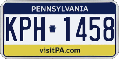 PA license plate KPH1458