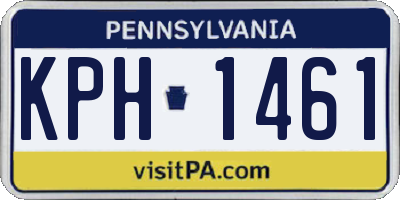 PA license plate KPH1461