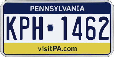 PA license plate KPH1462