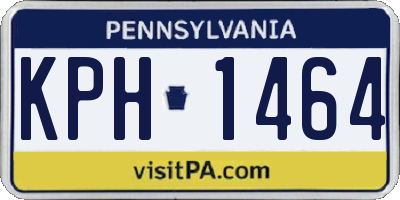 PA license plate KPH1464