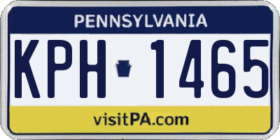 PA license plate KPH1465