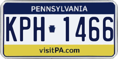 PA license plate KPH1466