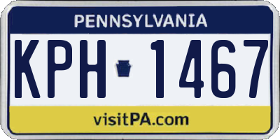PA license plate KPH1467
