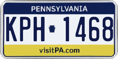 PA license plate KPH1468