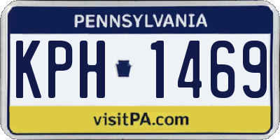 PA license plate KPH1469