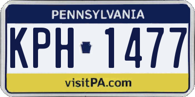 PA license plate KPH1477