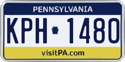 PA license plate KPH1480