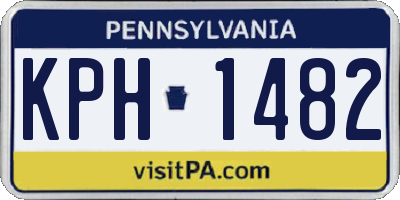PA license plate KPH1482