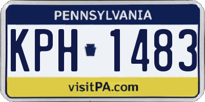 PA license plate KPH1483