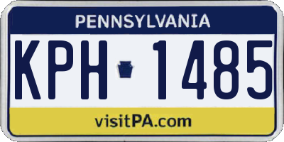 PA license plate KPH1485