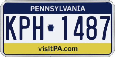 PA license plate KPH1487