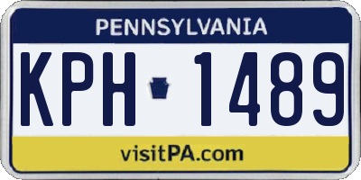 PA license plate KPH1489