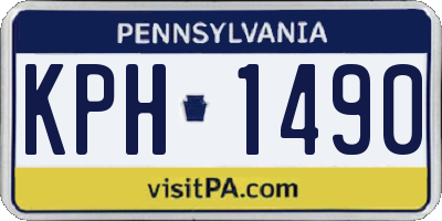 PA license plate KPH1490