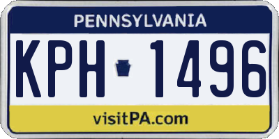 PA license plate KPH1496