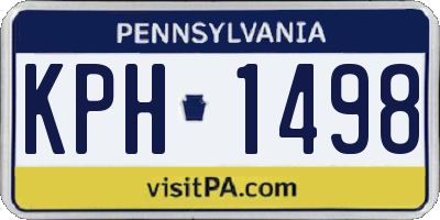 PA license plate KPH1498