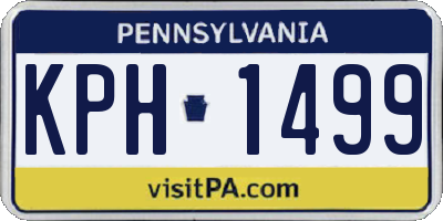 PA license plate KPH1499