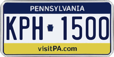 PA license plate KPH1500