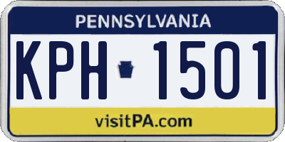 PA license plate KPH1501
