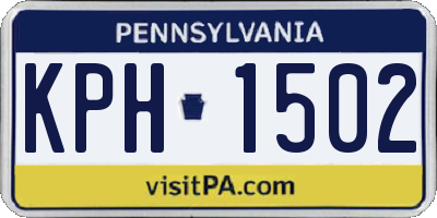 PA license plate KPH1502