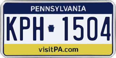 PA license plate KPH1504