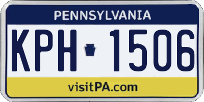 PA license plate KPH1506