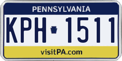 PA license plate KPH1511