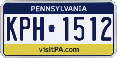 PA license plate KPH1512