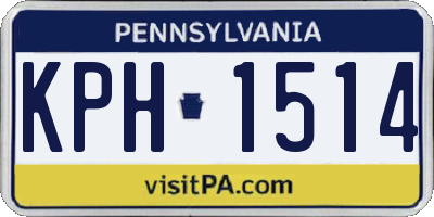 PA license plate KPH1514