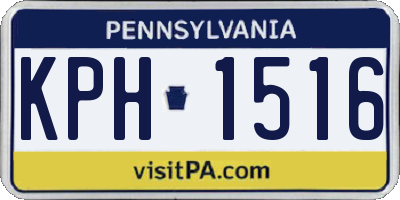 PA license plate KPH1516