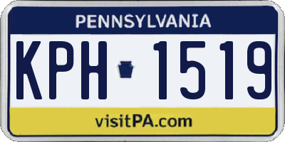 PA license plate KPH1519