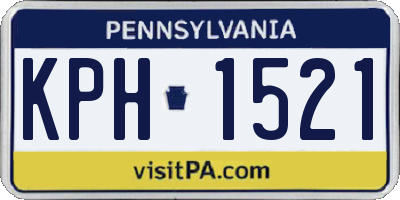 PA license plate KPH1521
