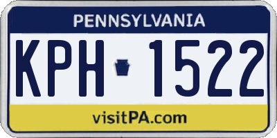 PA license plate KPH1522