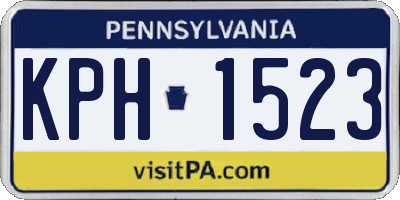 PA license plate KPH1523