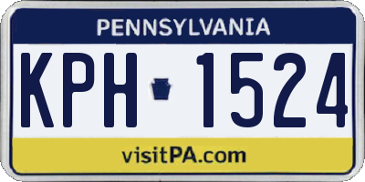 PA license plate KPH1524