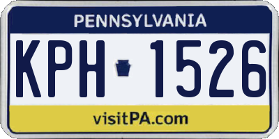 PA license plate KPH1526