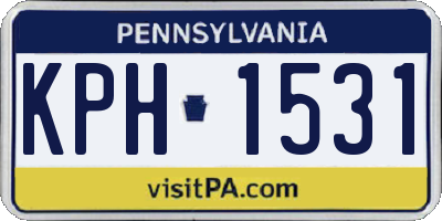 PA license plate KPH1531