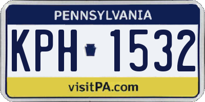 PA license plate KPH1532