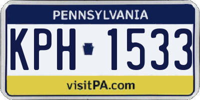 PA license plate KPH1533