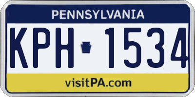 PA license plate KPH1534
