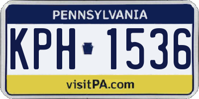 PA license plate KPH1536