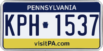 PA license plate KPH1537