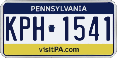 PA license plate KPH1541