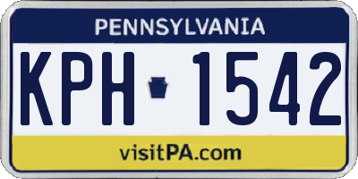 PA license plate KPH1542
